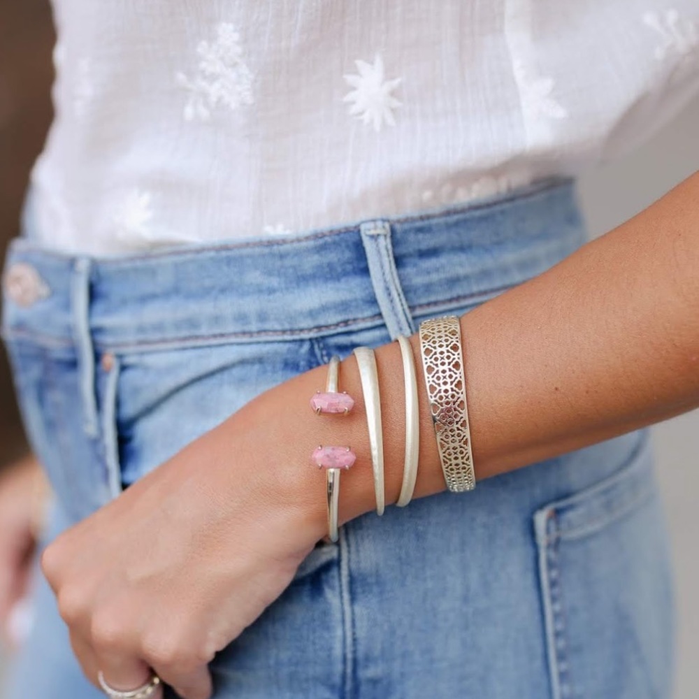 ✨Kendra Scott Pink Rhodolite “Edie” Cuff Bracelet ✨
